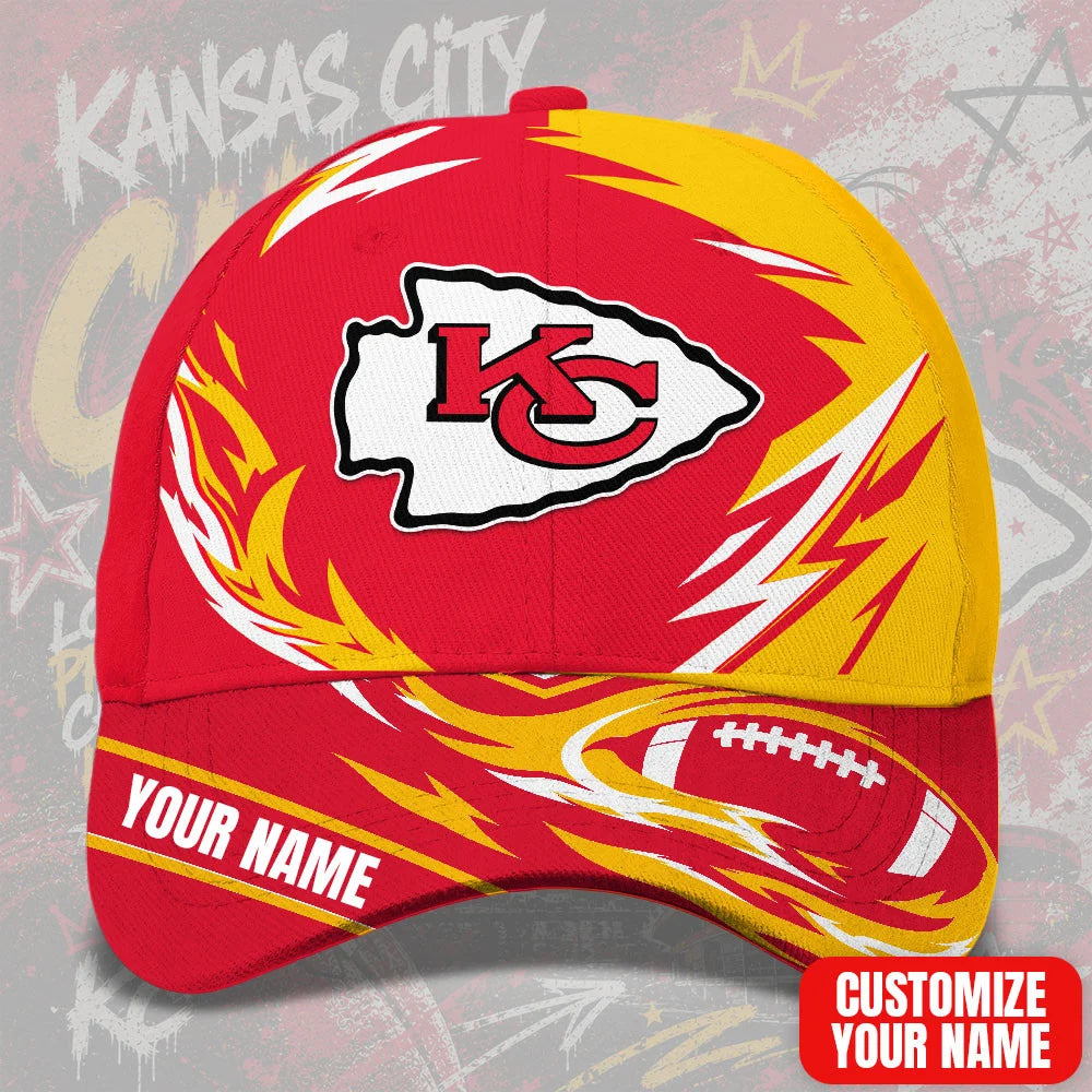 EXCLUSIVE EDITION - NEW CUSTOMIZED NFL01 KCC KANSAS CITY CHIEFS CLASSIC CAP