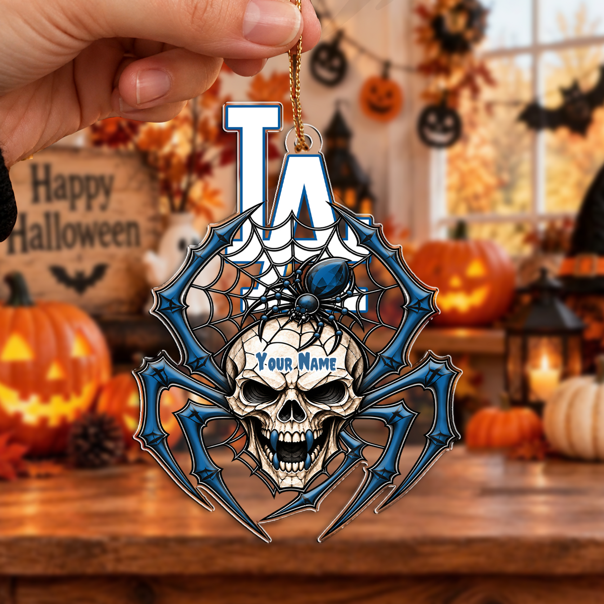 FINAL SALE - NEW CUSTOMIZED MLB02 LAD LOS ANGELES DODGERS HALLOWEEN ACRYLIC ORNAMENT