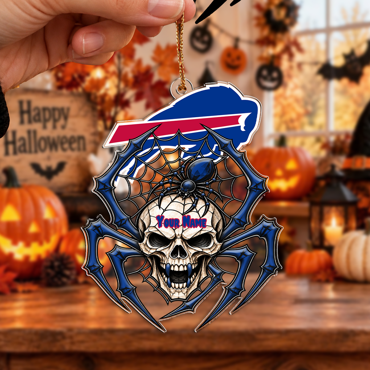 LIMITED EDITION - NEW CUSTOMIZED NFL03 BFB BUFFALO BILLS CHRISTMAS ACRYLIC ORNAMENT