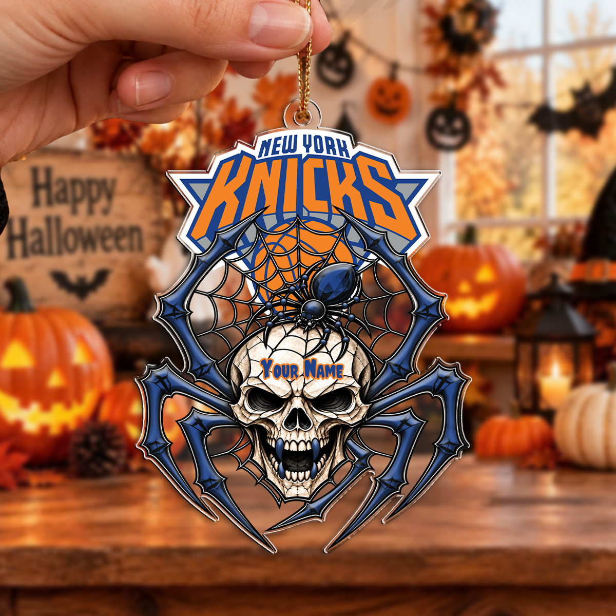 VIRAL EDITION - NEW CUSTOMIZED NBA04 NYK NEW YORK KNICKS HALLOWEEN ACRYLIC ORNAMENT