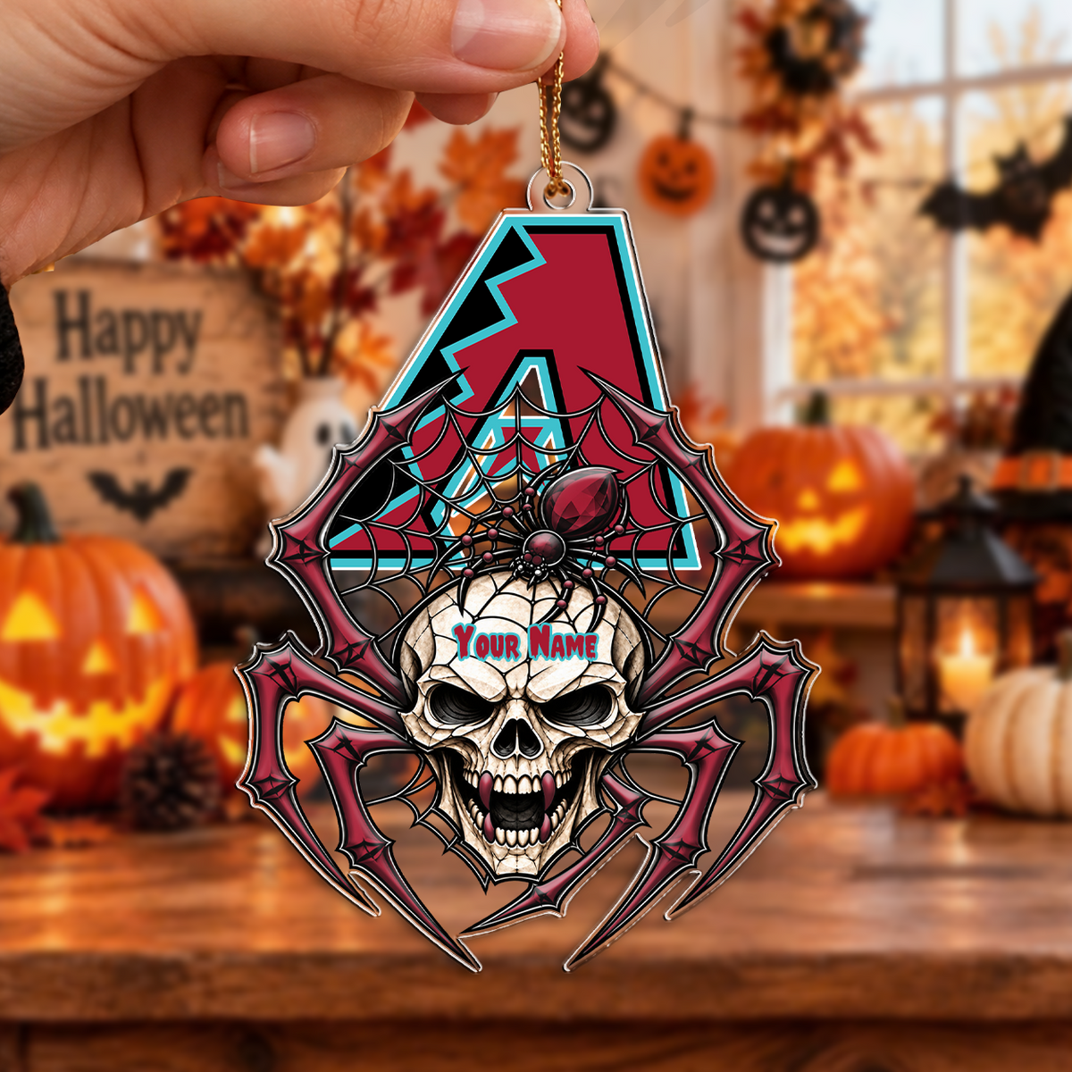 FINAL SALE - NEW CUSTOMIZED MLB07 ADS ARIZONA DIAMONDBACKS HALLOWEEN ACRYLIC ORNAMENT