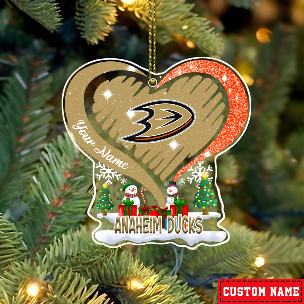LIMITED EDITION - NEW CUSTOMIZED NHL09 AHD ANAHEIM DUCKS CHRISTMAS ACRYLIC ORNAMENT