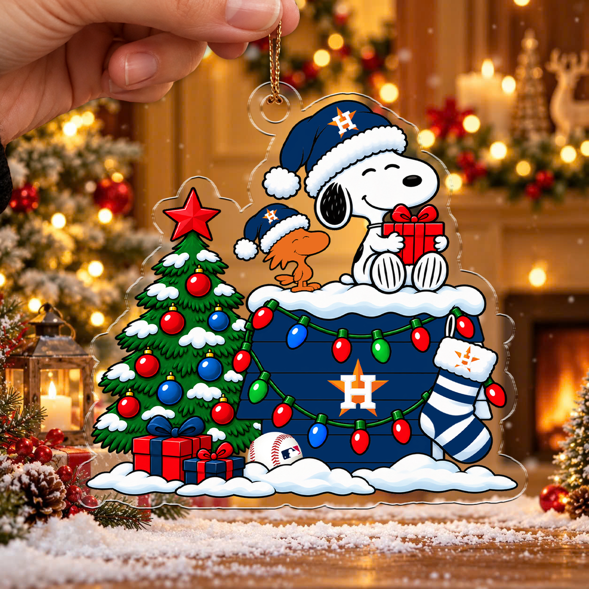 MEGA SALE - NEW CUSTOMIZED MLB10 HAS HOUSTON ASTROS CHRISTMAS ACRYLIC ORNAMENT