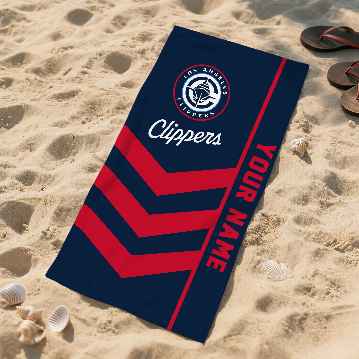 HOT DEAL - NEW CUSTOMIZED NBA10 LCL LOS ANGELES CLIPPERS BEACH TOWEL FOR FAN