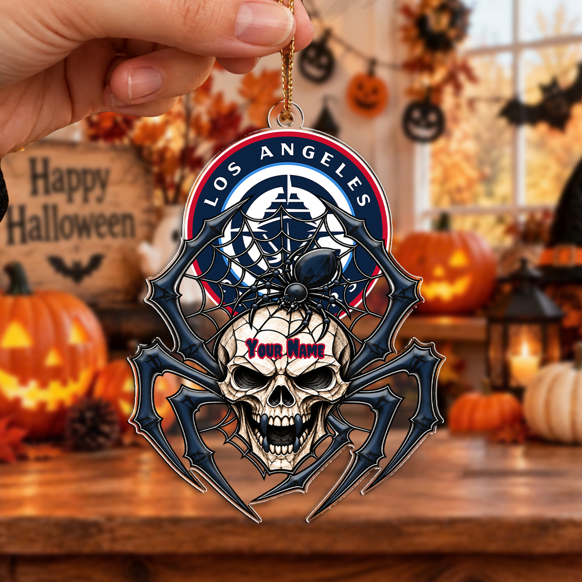 VIRAL EDITION - NEW CUSTOMIZED NBA10 LCL LOS ANGELES CLIPPERS HALLOWEEN ACRYLIC ORNAMENT