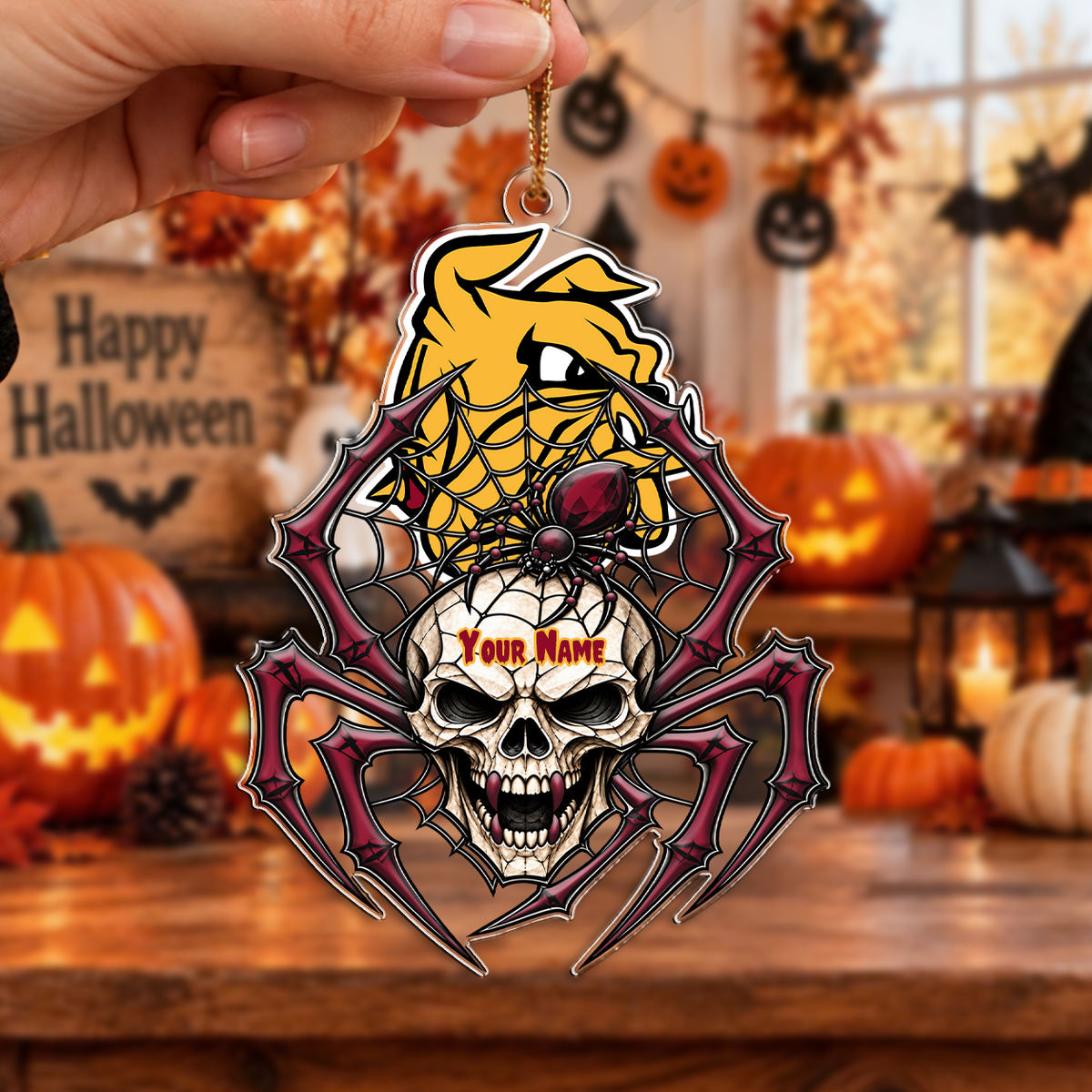 FINAL SALE - NEW CUSTOMIZED NCAA MFF10 MDB MINNESOTA DULUTH BULLDOGS HALLOWEEN ACRYLIC ORNAMENT