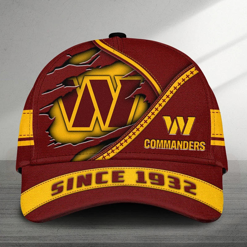 EXCLUSIVE EDITION - NEW CUSTOMIZED NFL12 WTC WASHINGTON COMMANDERS CLASSIC CAP