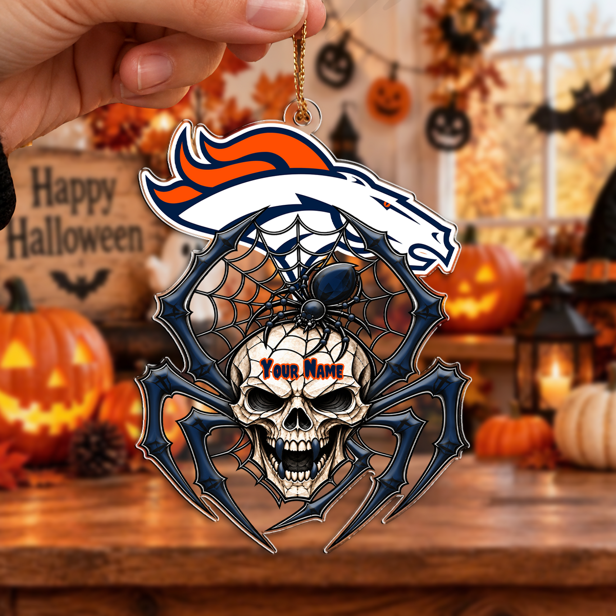 LIMITED EDITION - NEW CUSTOMIZED NFL13 DVB DENVER BRONCOS CHRISTMAS ACRYLIC ORNAMENT