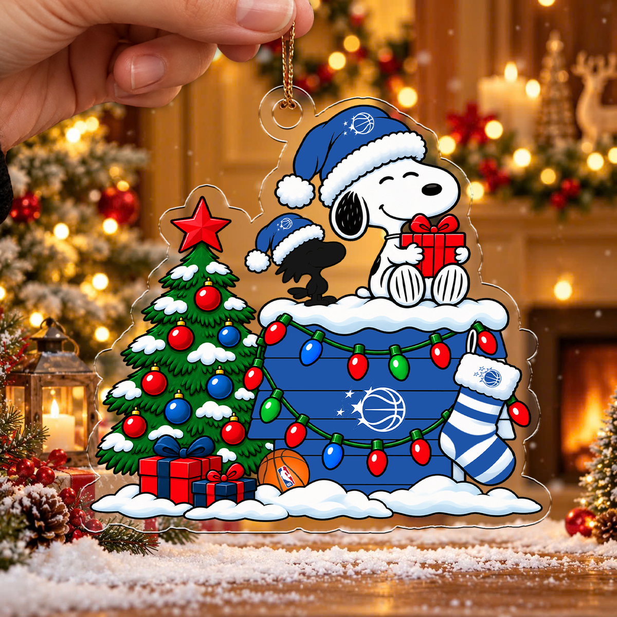 FLASH SALE - NEW CUSTOMIZED NBA15 OMA ORLANDO MAGIC CHRISTMAS ACRYLIC ORNAMENT