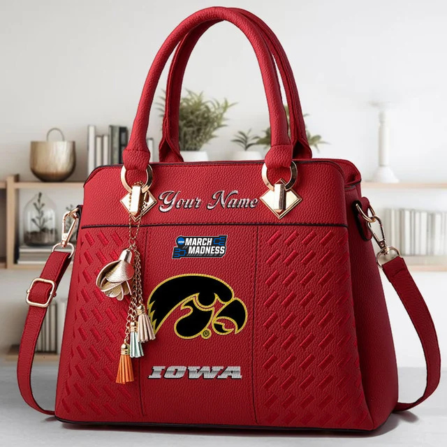 VIRAL EDITON - NEW CUSTOMIZED NCAA MAM16 IWH IW HAWKEYES ZIP HANDBAG MULTICOLOR