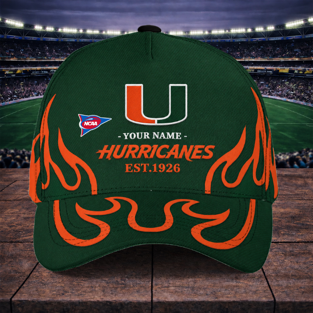 EXCLUSIVE EDITION - NEW CUSTOMIZED | NCAA FBS17 MIH MIAMI HURRICANES CLASSIC CAP