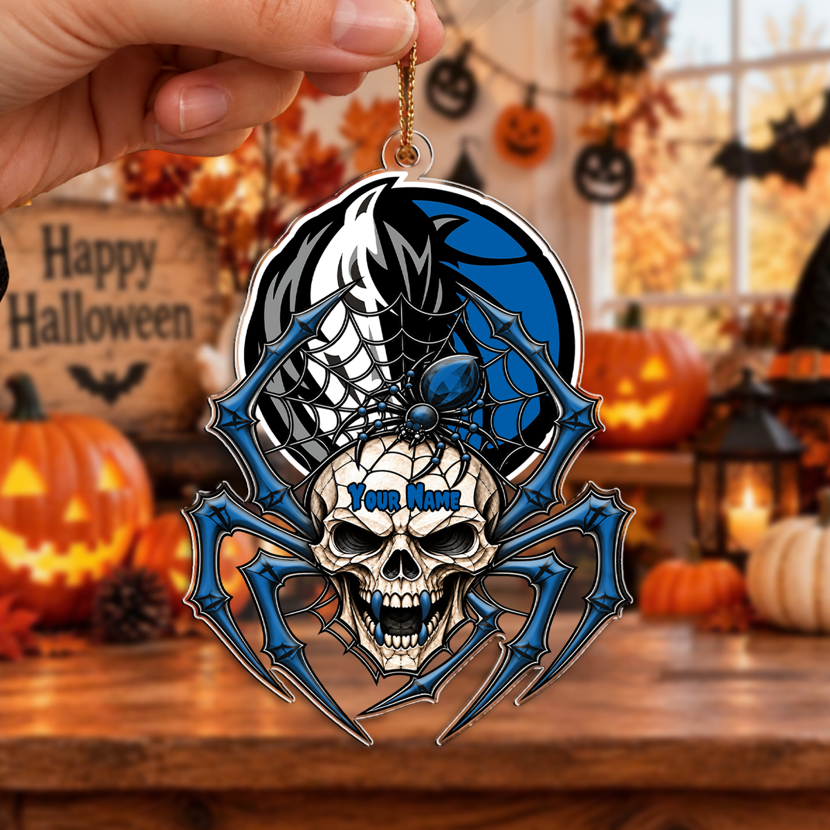 VIRAL EDITION - NEW CUSTOMIZED NBA18 DMA DALLAS MAVERICKS HALLOWEEN ACRYLIC ORNAMENT