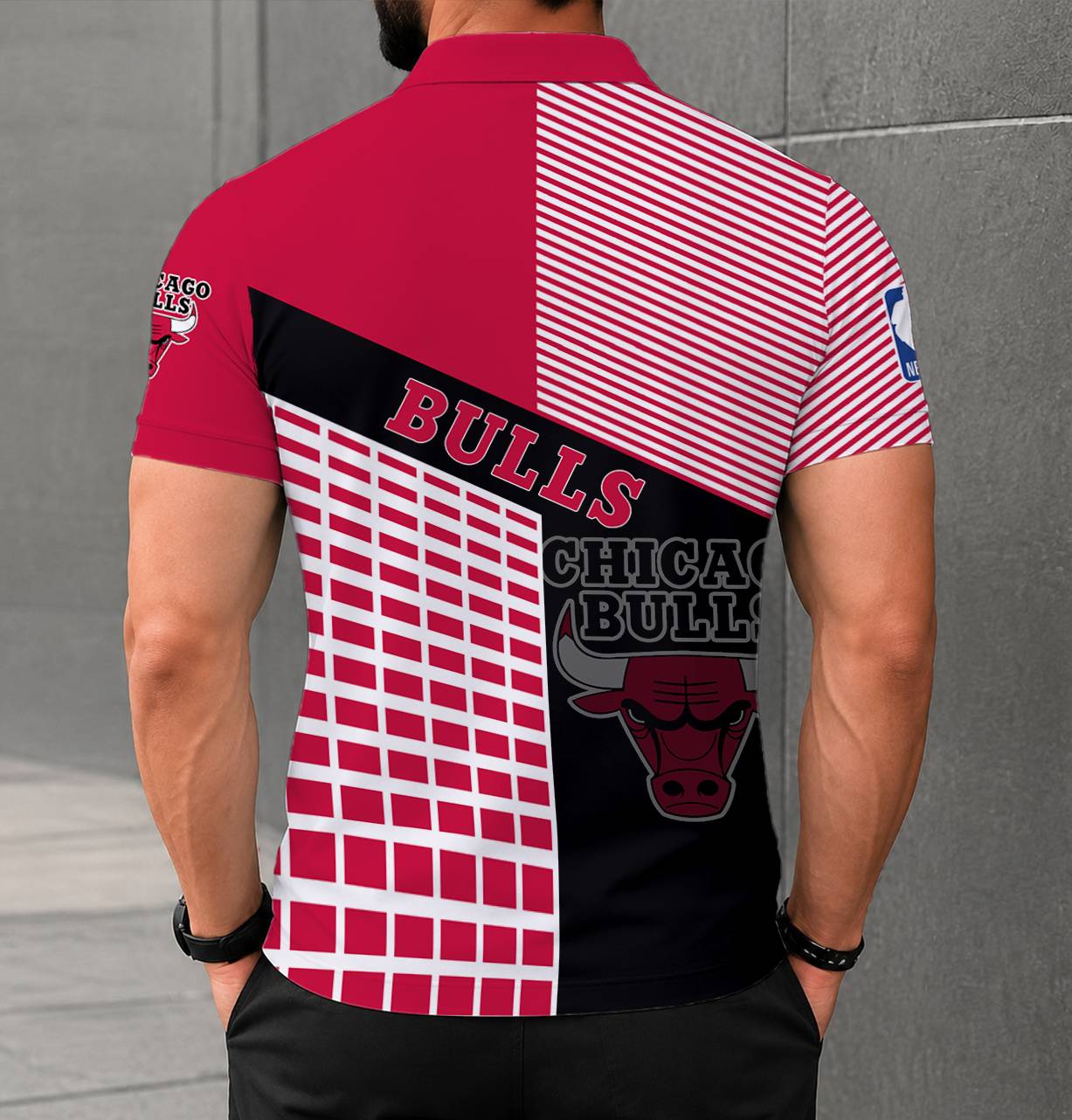 LIMITED EDITION - NEW CUSTOMIZED NBA19 CBU CHICAGO BULLS POLO SHIRT