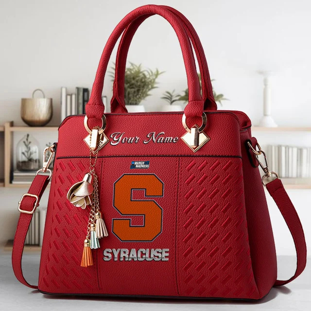 VIRAL EDITON - NEW CUSTOMIZED NCAA MAM19 SYO SY ORANGE ZIP HANDBAG MULTICOLOR