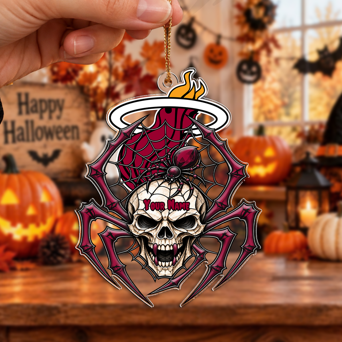 VIRAL EDITION - NEW CUSTOMIZED NBA20 MHE MIAMI HEAT HALLOWEEN ACRYLIC ORNAMENT