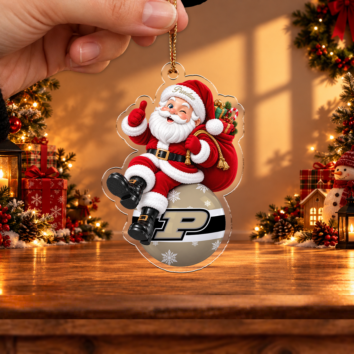 FLASH SALE - NEW CUSTOMIZED NCAA MAM20 PUB PURDUE BOILERMAKERS HALLOWEEN ACRYLIC ORNAMENT