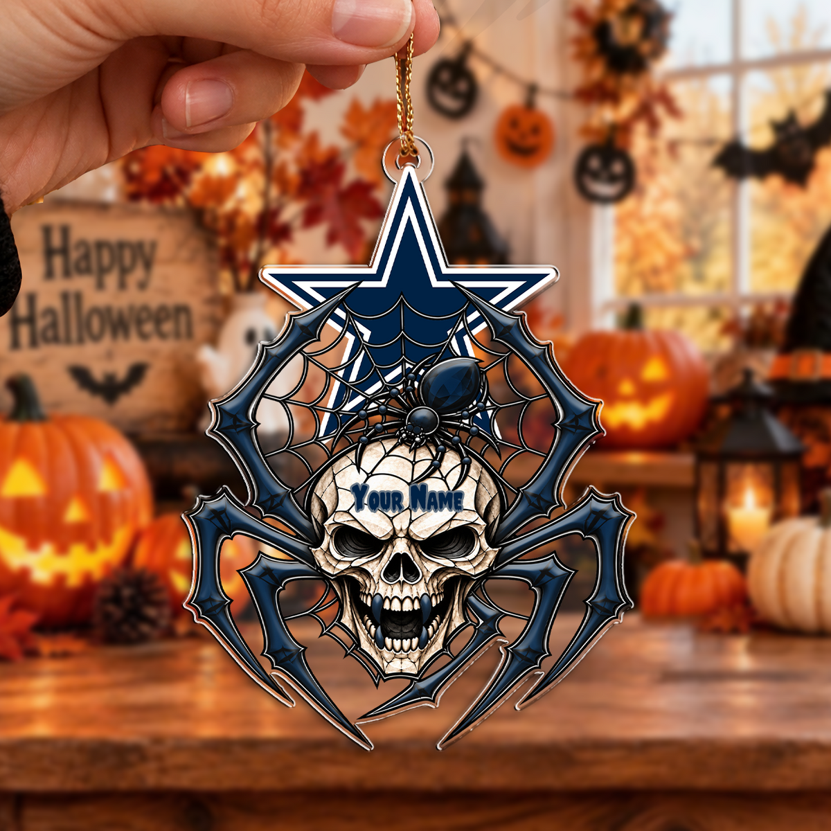 LIMITED EDITION - NEW CUSTOMIZED NFL21 DCB DALLAS COWBOYS CHRISTMAS ACRYLIC ORNAMENT