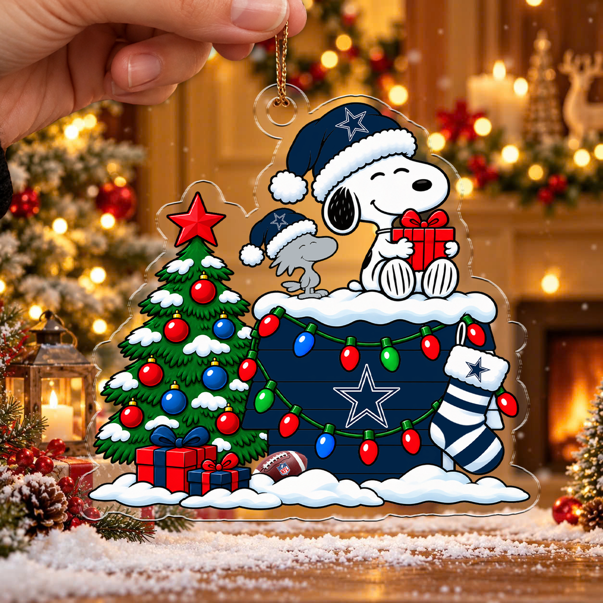 HOT DEAL - NEW CUSTOMIZED NFL21 DCB DALLAS COWBOYS CHRISTMAS ACRYLIC ORNAMENT
