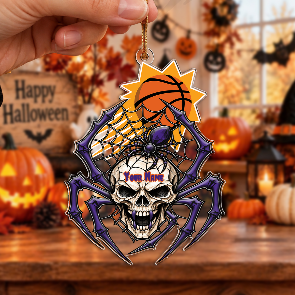 VIRAL EDITION - NEW CUSTOMIZED NBA21 PSU PHOENIX SUNS HALLOWEEN ACRYLIC ORNAMENT
