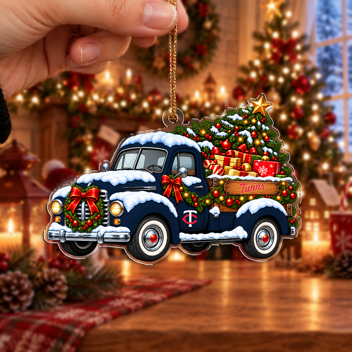 FINAL SALE - NEW CUSTOMIZED MLB22 MTS MINNESOTA TWINS CHRISTMAS ACRYLIC ORNAMENT