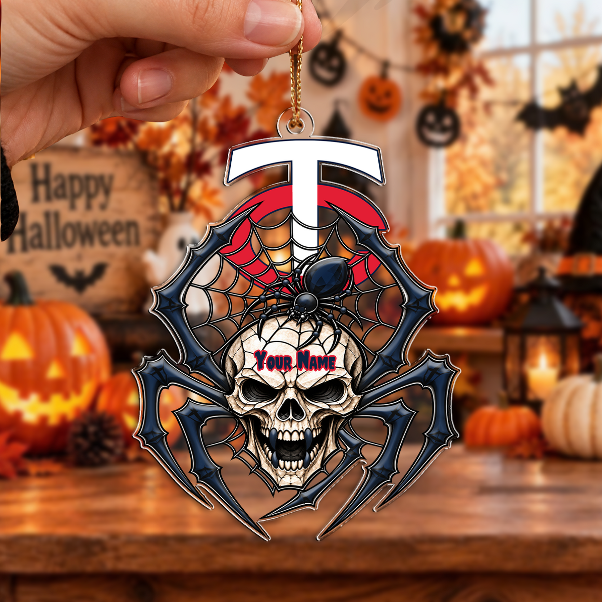 FINAL SALE - NEW CUSTOMIZED MLB22 MTS MINNESOTA TWINS HALLOWEEN ACRYLIC ORNAMENT