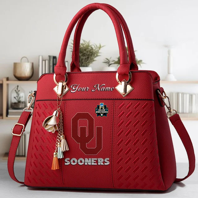 VIRAL EDITON - NEW CUSTOMIZED NCAA CWS22 OUS OU SOONERS ZIP HANDBAG MULTICOLOR