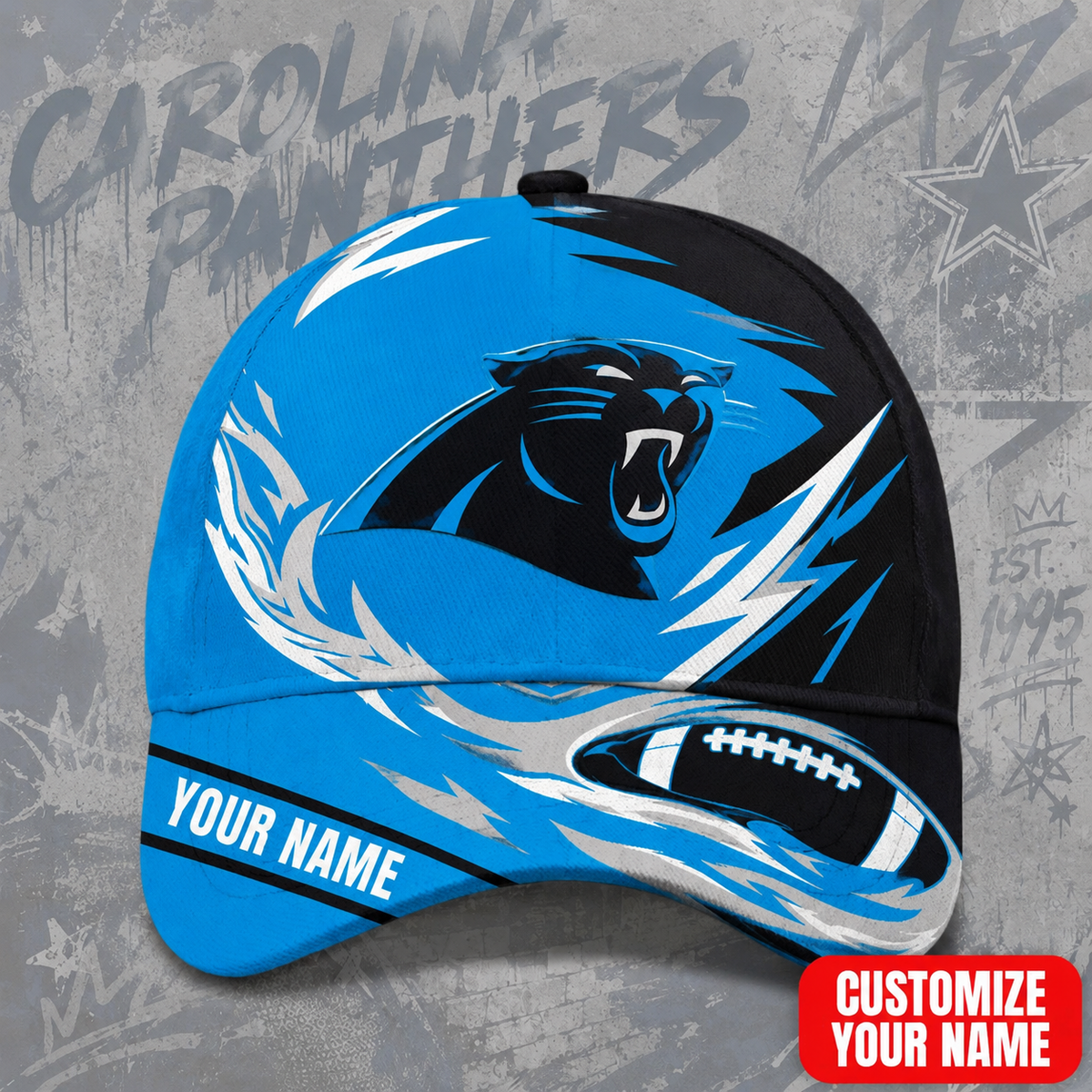 EXCLUSIVE EDITION - NEW CUSTOMIZED NFL23 CLP CAROLINA PANTHERS CLASSIC CAP