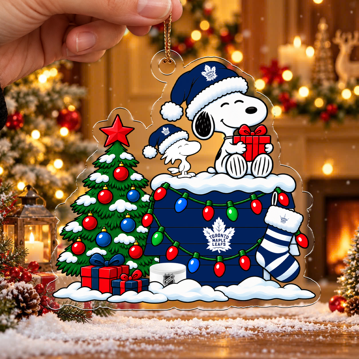 FLASH SALE - NEW CUSTOMIZED NHL23 TML TORONTO MAPLE LEAFS CHRISTMAS ACRYLIC ORNAMENT