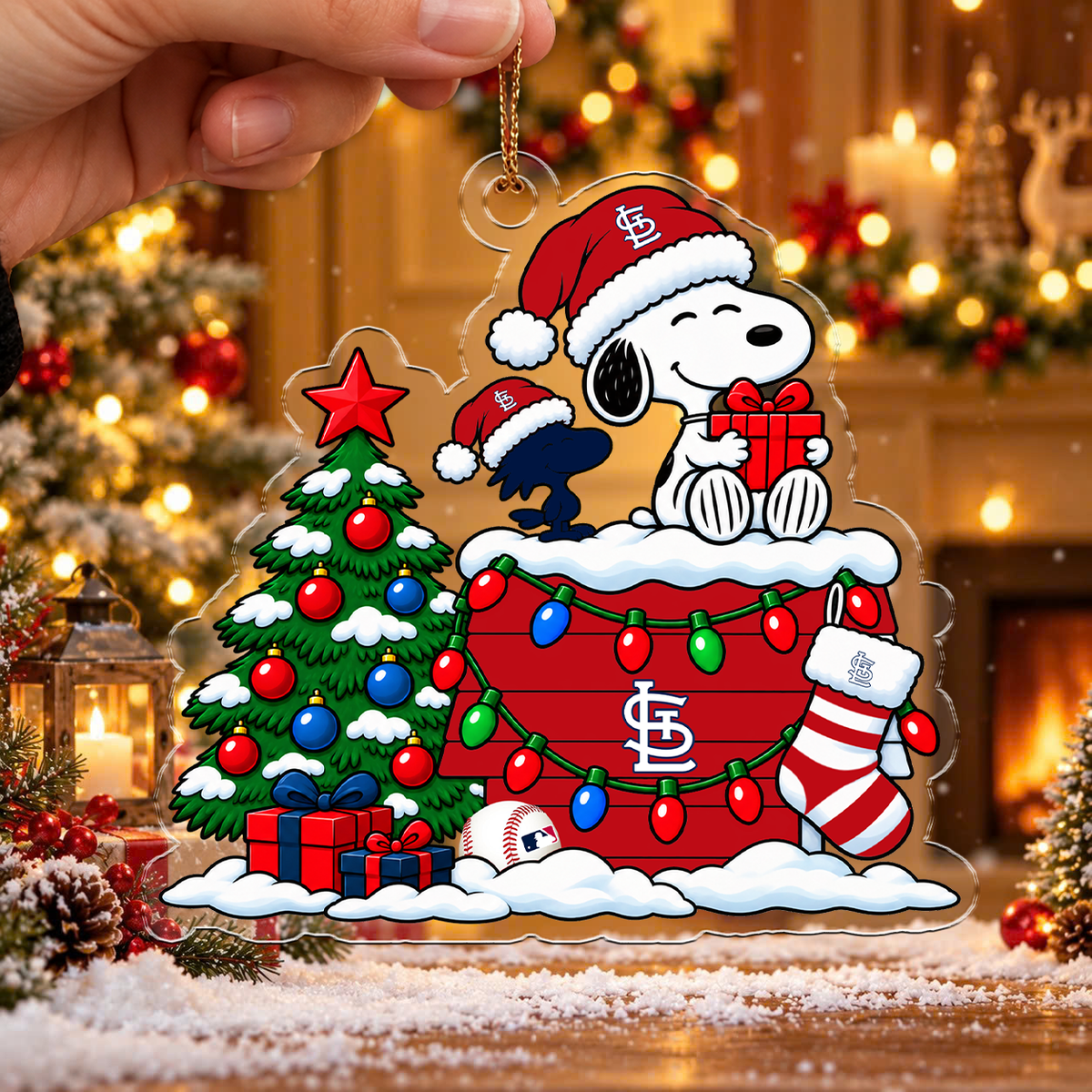 MEGA SALE - NEW CUSTOMIZED MLB24 SLC ST. LOUIS CARDINALS CHRISTMAS ACRYLIC ORNAMENT