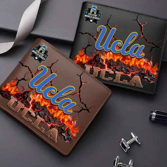 LIMITED EDITION - NEW CUSTOMIZED CWS NCAA24 UCB UCLA BRUINS LEATHER WALLET