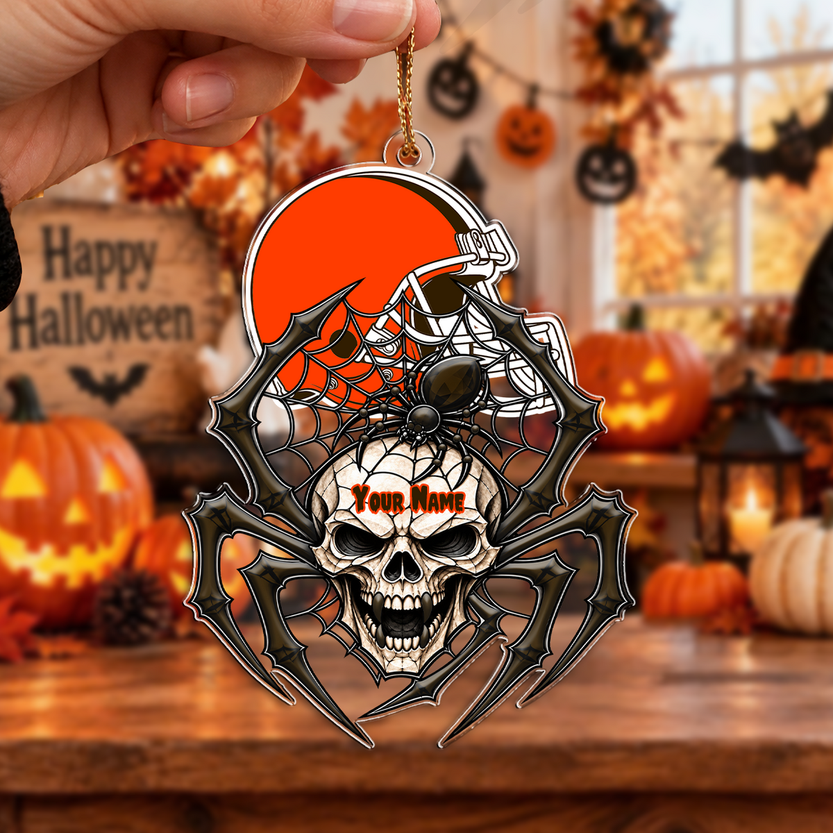 LIMITED EDITION - NEW CUSTOMIZED NFL29 CLB CLEVELAND BROWNS CHRISTMAS ACRYLIC ORNAMENT