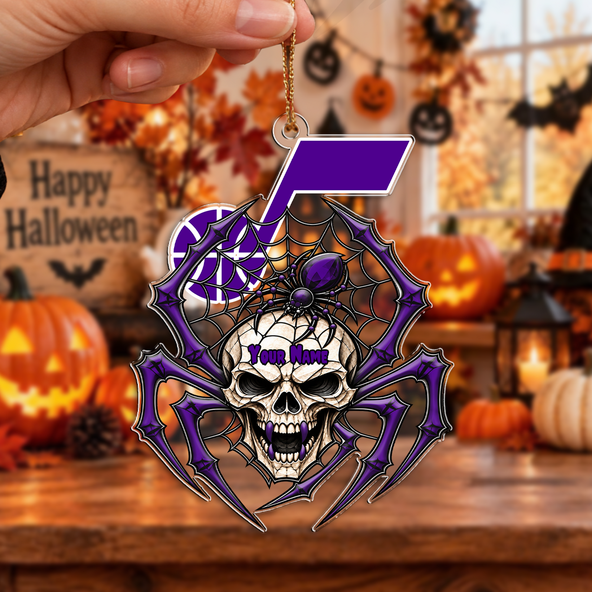 VIRAL EDITION - NEW CUSTOMIZED NBA29 UJZ UTAH JAZZ HALLOWEEN ACRYLIC ORNAMENT