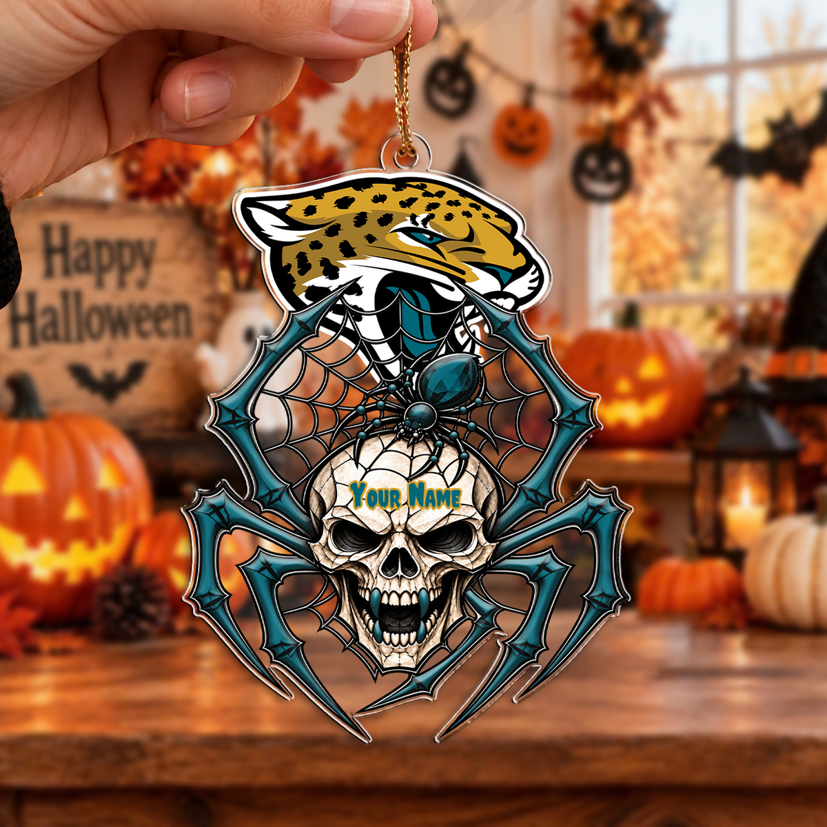 LIMITED EDITION - NEW CUSTOMIZED NFL30 JSJ JACKSONVILLE JAGUARS CHRISTMAS ACRYLIC ORNAMENT