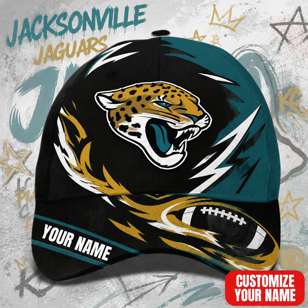 EXCLUSIVE EDITION - NEW CUSTOMIZED NFL30 JSJ JACKSONVILLE JAGUARS CLASSIC CAP