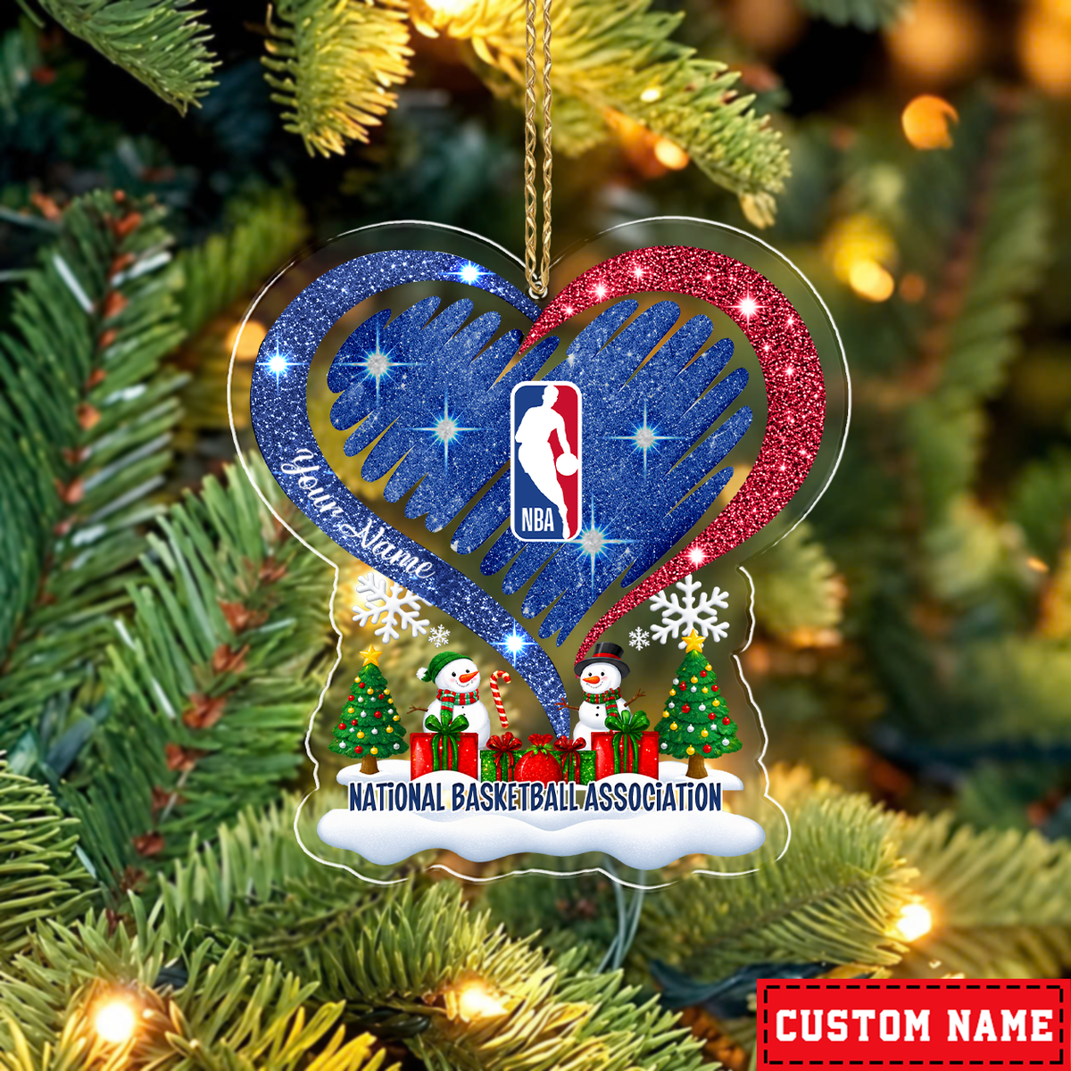 FLASH SALE - NEW CUSTOMIZED NBA31 NATIONAL BASKETBALL ASSOCIATION CHRISTMAS ACRYLIC ORNAMENT