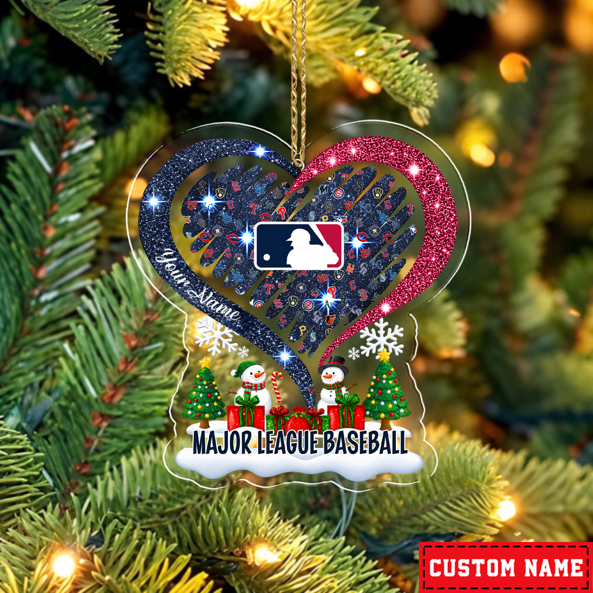 FINAL SALE - NEW CUSTOMIZED MLB32 ALL TEAMS CHRISTMAS ACRYLIC ORNAMENT
