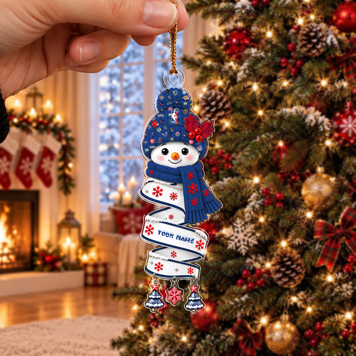 FINAL SALE - NEW CUSTOMIZED NBA32 ALL TEAMS CHRISTMAS ACRYLIC ORNAMENT