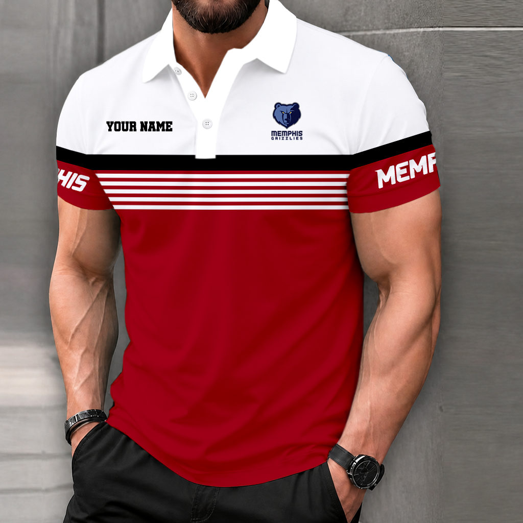 FINAL SALE - NEW CUSTOMIZED NBA13 MGR MEMPHIS GRIZZLIES POLO SHIRT