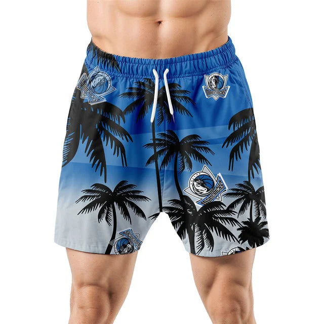 FINAL SALE - NEW CUSTOMIZED NBA18 DMA DALLAS MAVERICKS UNISEX HAWAIIAN SHIRT & SHORTS SET