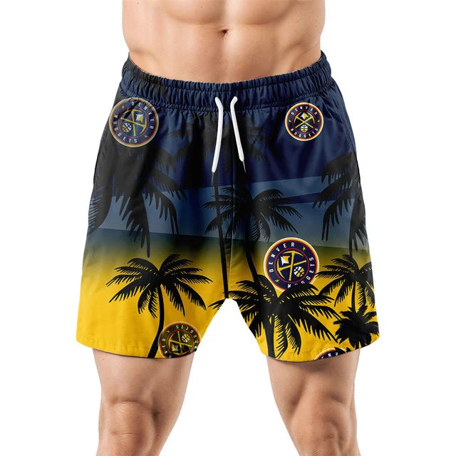 FINAL SALE - NEW CUSTOMIZED NBA08 DNU DENVER NUGGETS UNISEX HAWAIIAN SHIRT & SHORTS SET