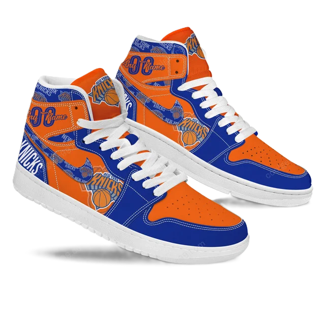 FINAL SALE - NEW CUSTOMIZED NBA04 NY KNICKS AIR JORDAN SNEAKERS