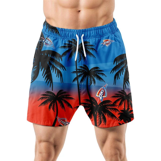 FINAL SALE - NEW CUSTOMIZED NBA01 OCT OKLAHOMA CITY THUNDER UNISEX HAWAIIAN SHIRT & SHORTS SET