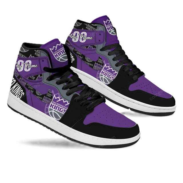 FINAL SALE - NEW CUSTOMIZED NBA16 SC KINGS AIR JORDAN SNEAKERS