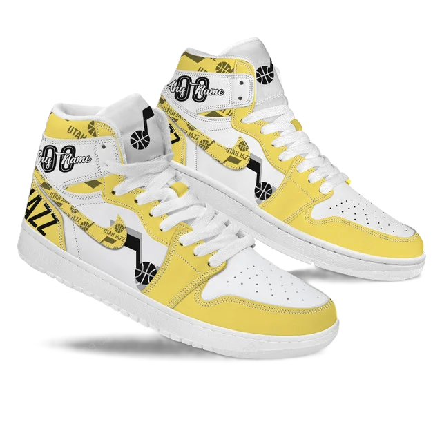 FINAL SALE - NEW CUSTOMIZED NBA29 UT JAZZ AIR JORDAN SNEAKERS