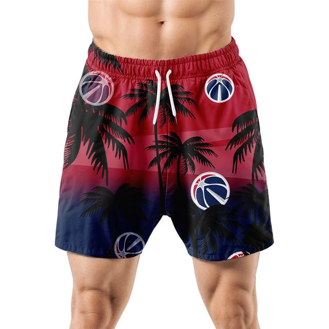 FINAL SALE - NEW CUSTOMIZED NBA28 WWI WASHINGTON WIZARDS UNISEX HAWAIIAN SHIRT & SHORTS SET