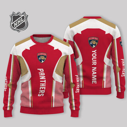 LIMITED EDITION - NEW CUSTOMIZED NHL01 FPT FLORIDA PANTHERS UGLY SWEATER