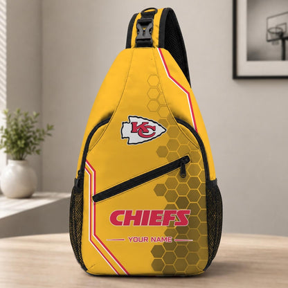 ELITE EDITION - NEW CUSTOMIZED NFL01 KCC KANSAS CITY CHIEFS SLING BAG
