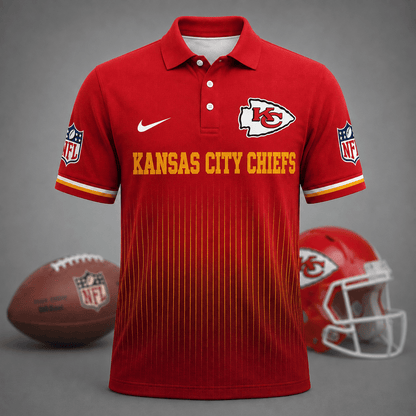 FINAL SALE - NEW CUSTOMIZED NFL01 KCC KANSAS CITY CHIEFS T-SHIRT, POLO SHIRT, ZIP POLO SHIRT, SWEATSHIRT, HOODIE & ZIP HOODIE