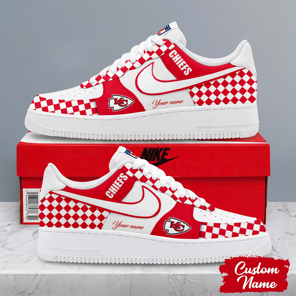 [SPECIAL OFFER] NEW CUSTOMIZED NFL01 KCC KANSAS CITY CHIEFS AF1 SHOES