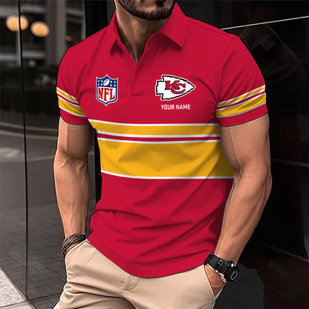 [SPECIAL OFFER] NEW CUSTOMIZED NFL01 KCC KANSAS CITY CHIEFS POLO SHIRT